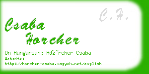 csaba horcher business card